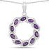 1.83 Carat Genuine Amethyst and White Topaz .925 Sterling Silver Pendant by Avera Group