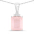 5.63 Carat Genuine Rose Quartz and White Topaz .925 Sterling Silver Pendant by Bids.com