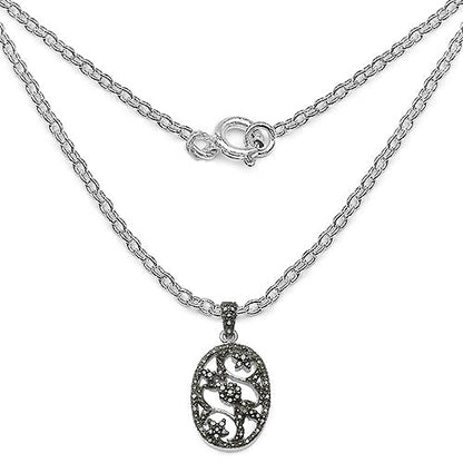 0.28 Carat Genuine Black Diamond .925 Sterling Silver Pandent by Bids.com