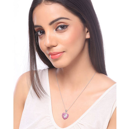 2.65 Carat Genuine Ruby and White Sapphire .925 Sterling Silver Pendant by Bids.com