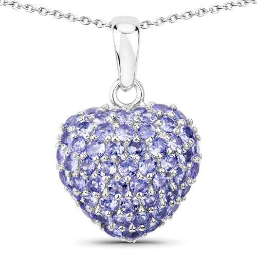 7.00 Carat Genuine Tanzanite .925 Sterling Silver Pendant by Bids.com