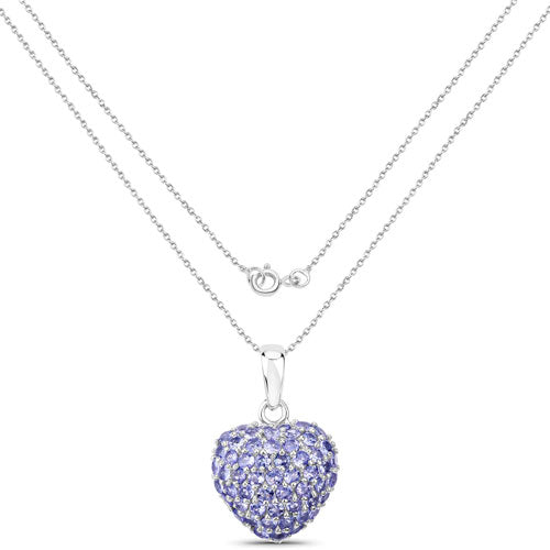 7.00 Carat Genuine Tanzanite .925 Sterling Silver Pendant by Bids.com