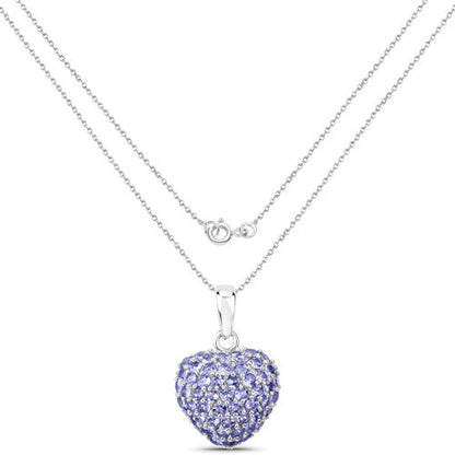7.00 Carat Genuine Tanzanite .925 Sterling Silver Pendant by Bids.com