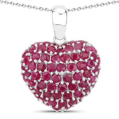 8.58 Carat Genuine Ruby .925 Sterling Silver Pendant by Bids.com