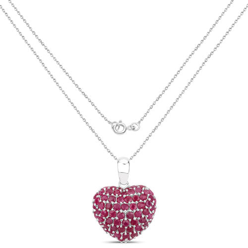 8.58 Carat Genuine Ruby .925 Sterling Silver Pendant by Bids.com