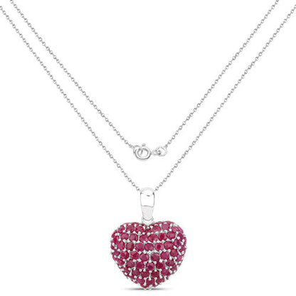 8.58 Carat Genuine Ruby .925 Sterling Silver Pendant by Bids.com