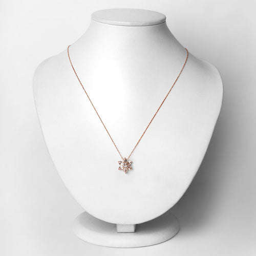 0.99 Carat Genuine Morganite 10K Rose Gold Pendant  DestGlow