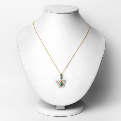 0.72 Carat Genuine Emerald and White Zircon .925 Sterling Silver Pendant by Bids.com