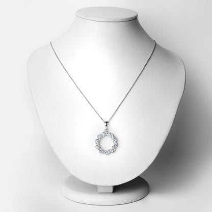 1.10 Carat Genuine Aquamarine and White Topaz .925 Sterling Silver Pendant by Bids.com