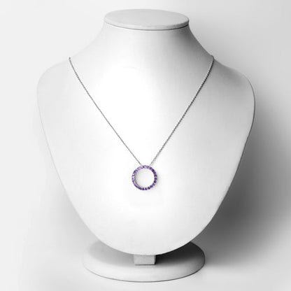 0.72 Carat Genuine Amethyst .925 Sterling Silver Pendant  DestGlow