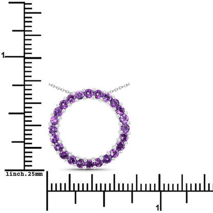 0.72 Carat Genuine Amethyst .925 Sterling Silver Pendant  DestGlow