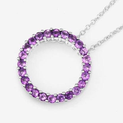 0.72 Carat Genuine Amethyst .925 Sterling Silver Pendant  DestGlow