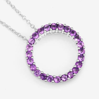 0.72 Carat Genuine Amethyst .925 Sterling Silver Pendant  DestGlow