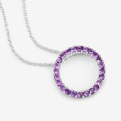 0.72 Carat Genuine Amethyst .925 Sterling Silver Pendant  DestGlow