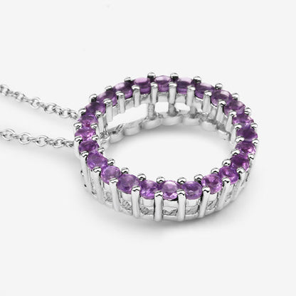 0.72 Carat Genuine Amethyst .925 Sterling Silver Pendant  DestGlow