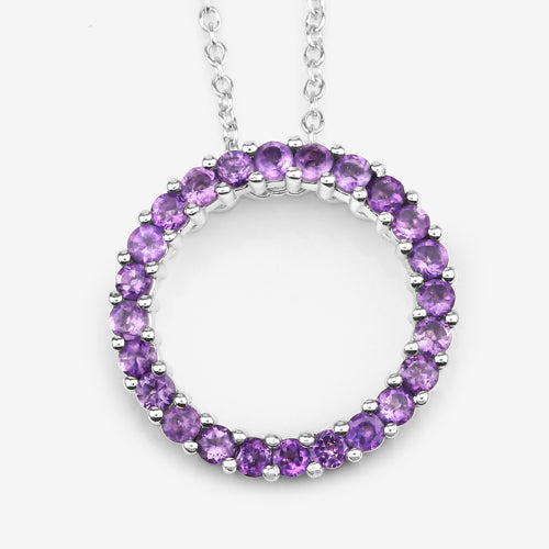 0.72 Carat Genuine Amethyst .925 Sterling Silver Pendant  DestGlow