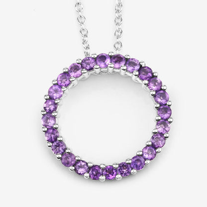 0.72 Carat Genuine Amethyst .925 Sterling Silver Pendant  DestGlow