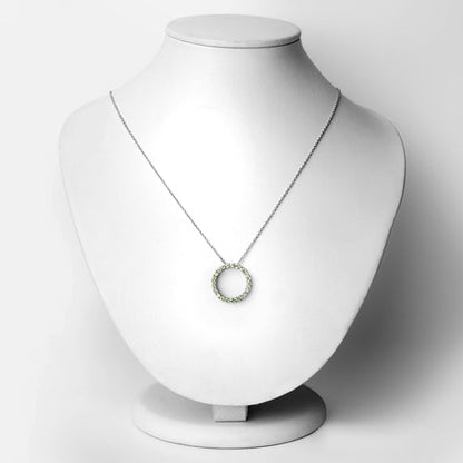 0.84 Carat Genuine Peridot .925 Sterling Silver Pendant  DestGlow