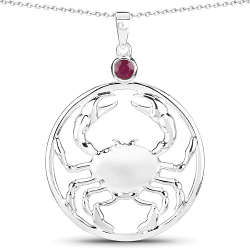 0.33 Carat Genuine Ruby .925 Sterling Silver Pendant by Bids.com
