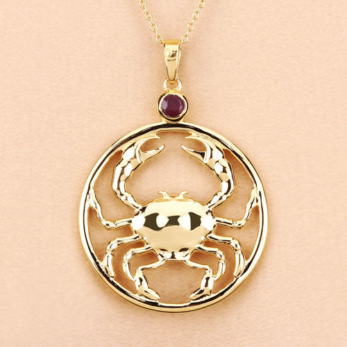 0.33 Carat Genuine Ruby .925 Sterling Silver Pendant  DestGlow