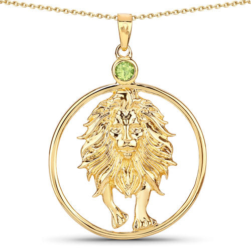 0.24 Carat Genuine Peridot .925 Sterling Silver Pendant by Bids.com