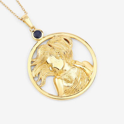 0.27 Carat Genuine Blue Sapphire .925 Sterling Silver Pendant by Bids.com