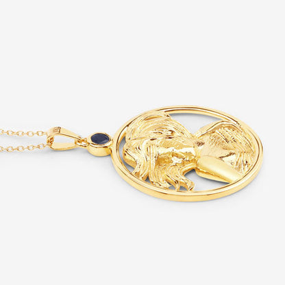 0.27 Carat Genuine Blue Sapphire .925 Sterling Silver Pendant by Bids.com