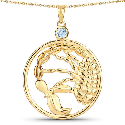 0.32 Carat Genuine Blue Topaz .925 Sterling Silver Pendant by Bids.com