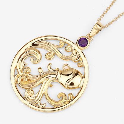 0.24 Carat Genuine Amethyst .925 Sterling Silver Pendant by Bids.com