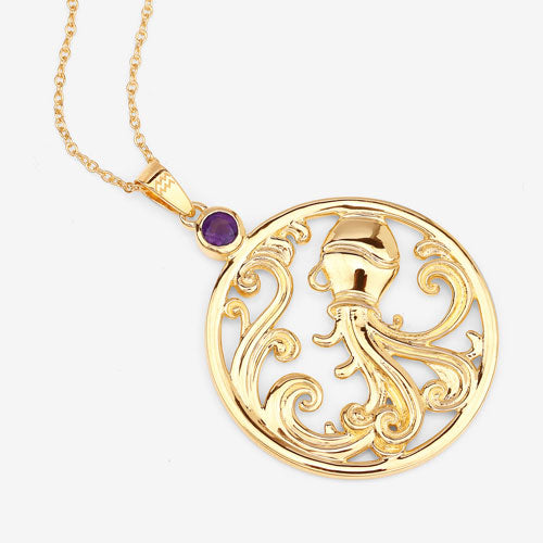 0.24 Carat Genuine Amethyst .925 Sterling Silver Pendant by Bids.com