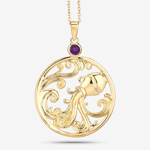 0.24 Carat Genuine Amethyst .925 Sterling Silver Pendant by Bids.com