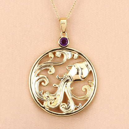 0.24 Carat Genuine Amethyst .925 Sterling Silver Pendant by Bids.com