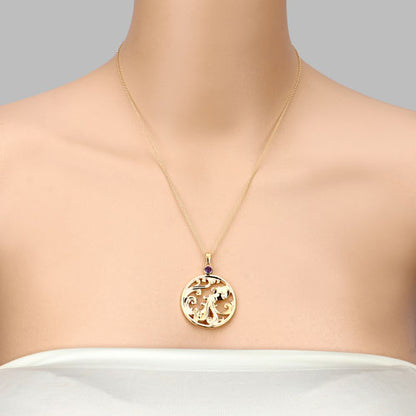 0.24 Carat Genuine Amethyst .925 Sterling Silver Pendant by Bids.com