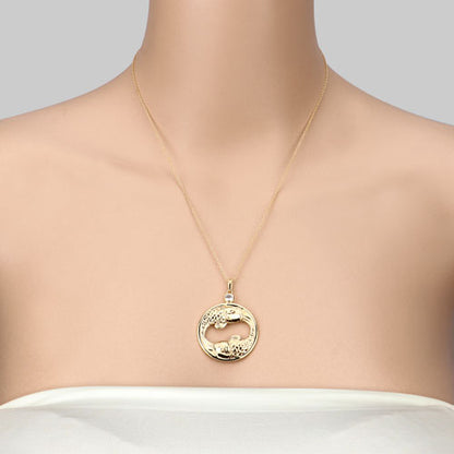 0.22 Carat Genuine Aquamarine .925 Sterling Silver Pendant by Bids.com