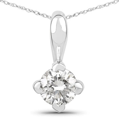 0.33 Carat Genuine Lab Grown Diamond 14K White Gold Pendant by Bids.com