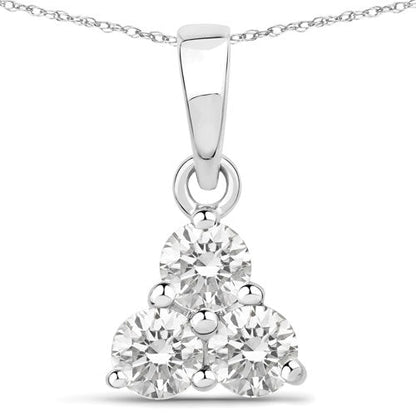 0.51 Carat Genuine Lab Grown Diamond 14K White Gold Pendant by Bids.com