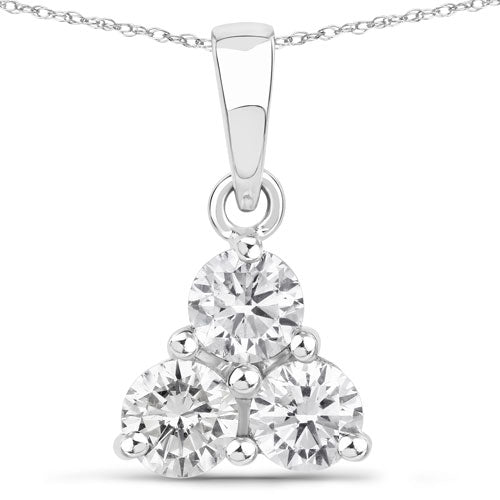 0.75 Carat Genuine Lab Grown Diamond 14K White Gold Pendant by Bids.com