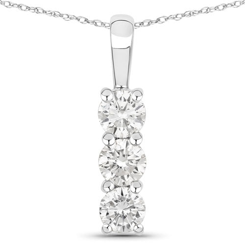 0.75 Carat Genuine Lab Grown Diamond 14K White Gold Pendant by Bids.com