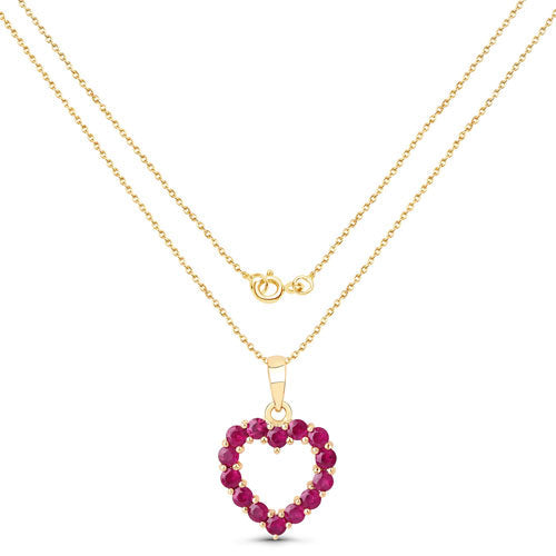 0.43 Carat Genuine Ruby 10K Yellow Gold  Pendant  DestGlow
