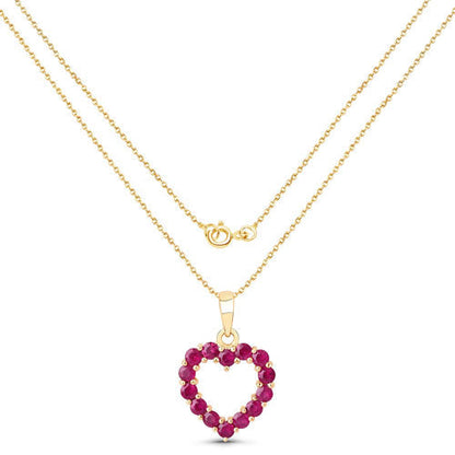 0.43 Carat Genuine Ruby 10K Yellow Gold  Pendant  DestGlow