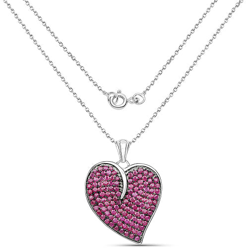 4.98 Carat Genuine Ruby .925 Sterling Silver Pendant by Bids.com