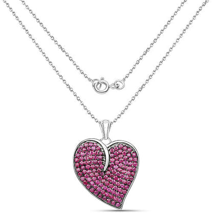 4.98 Carat Genuine Ruby .925 Sterling Silver Pendant by Bids.com