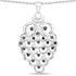 0.67 Carat Genuine Black Sapphire .925 Sterling Silver Pendant  DestGlow