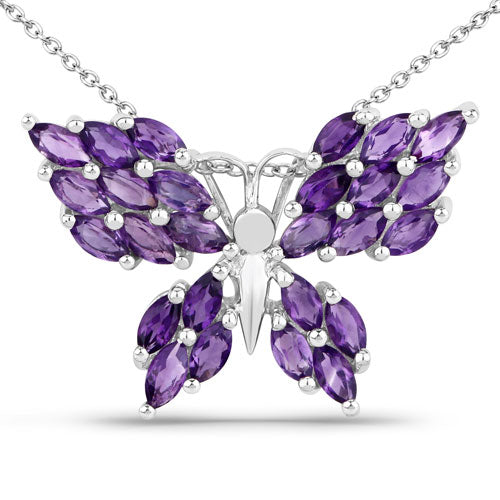 3.90 Carat Genuine Amethyst .925 Sterling Silver Pendant by Bids.com