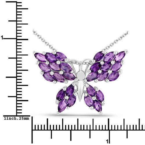 3.90 Carat Genuine Amethyst .925 Sterling Silver Pendant by Bids.com