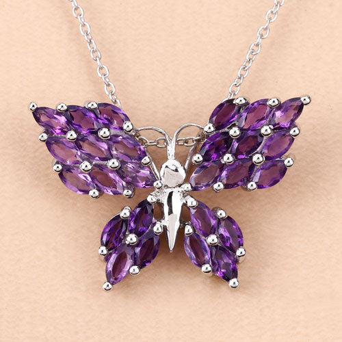 3.90 Carat Genuine Amethyst .925 Sterling Silver Pendant by Bids.com