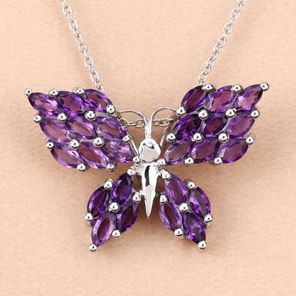 3.90 Carat Genuine Amethyst .925 Sterling Silver Pendant by Bids.com