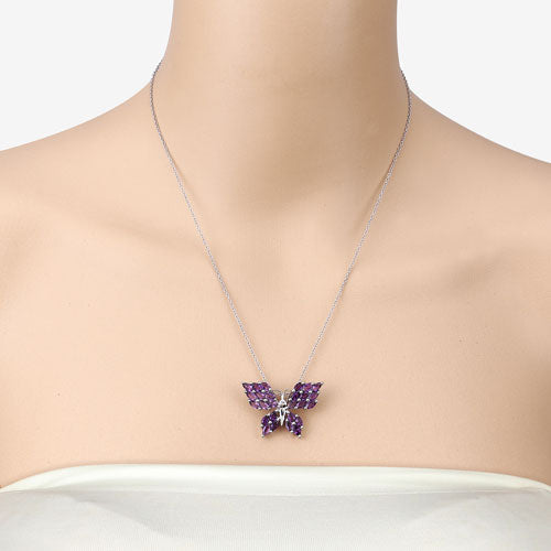 3.90 Carat Genuine Amethyst .925 Sterling Silver Pendant by Bids.com