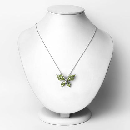 3.90 Carat Genuine Peridot .925 Sterling Silver Pendant  DestGlow