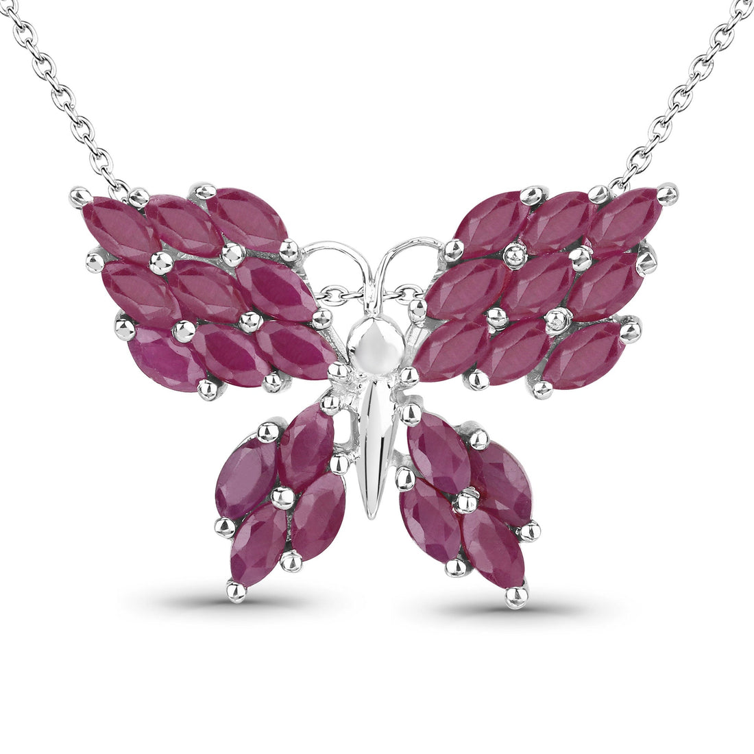 3.12 Carat Genuine Ruby .925 Sterling Silver Pendant by Avera Group